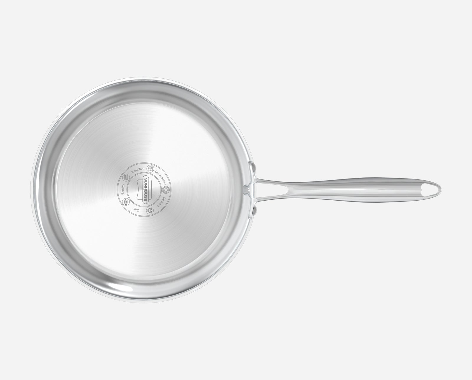 Sunhouse Silver frying pan on a white background