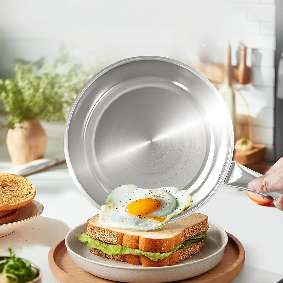 Stainless Steel Tri-Ply Frying Pan Basic Series Image1