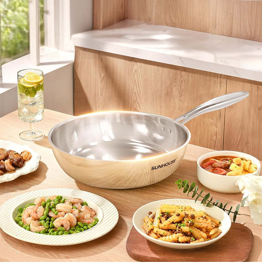 Whole-Clad Stainless Steel Frying Pan Chef Series Image1