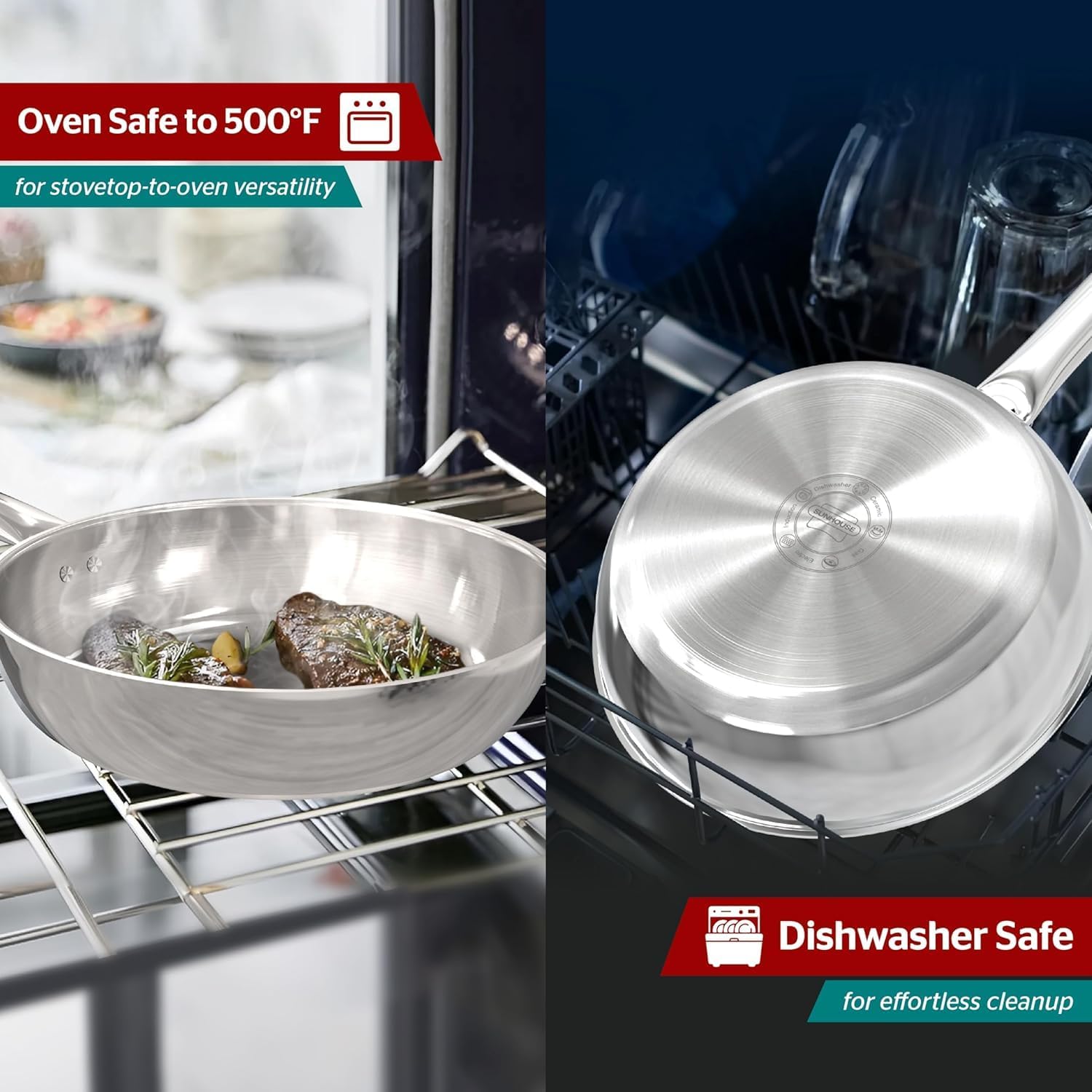  Stainless Steel Try-ply Frying Pan Basic Series 04