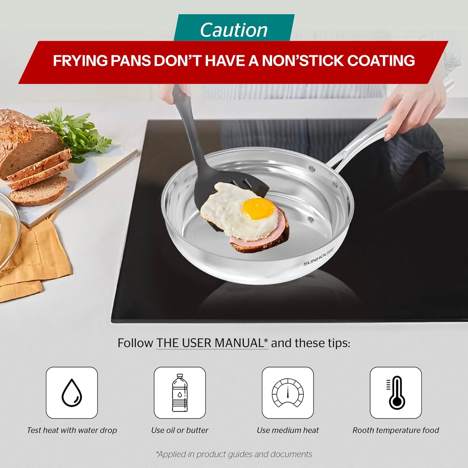  Stainless Steel Try-ply Frying Pan Basic Series 06 Final