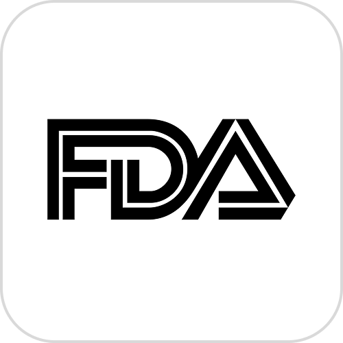 Black FDA logo on a white background