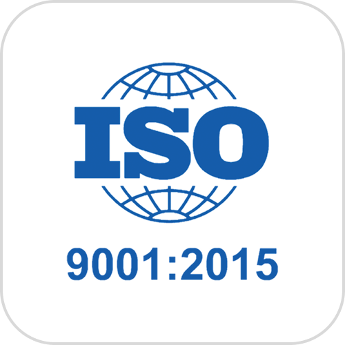 ISO 9001:2015 logo on a white background